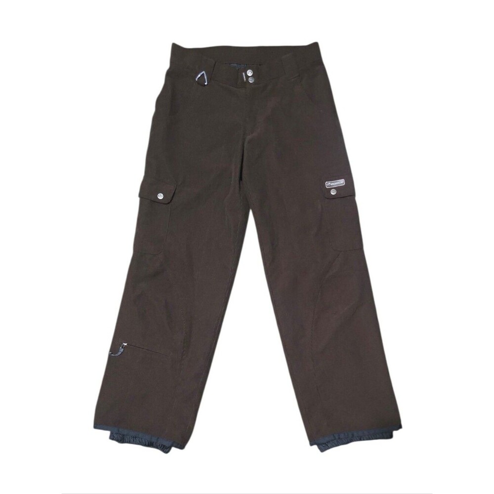 Vintage 90s Morrow Corduroy Snowboard Pants Brown Cargo Ski Winter Size Medium